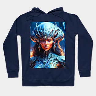 Futuristic Queen Of The Fifth Dimension Cyber And Futuristic Hoodie